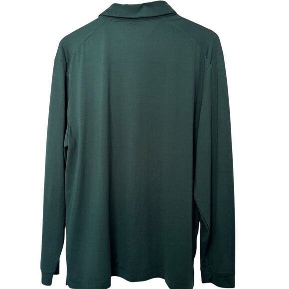 Grand Slam Performance Golf Shirt Polo Mens Size L Forest Green Long Sleeve EUC - Picture 2 of 3